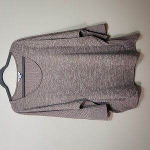 Boutique Plus 3/4 Sleeve Lightweight Sweater - Brown - Women's Plus Size 2X